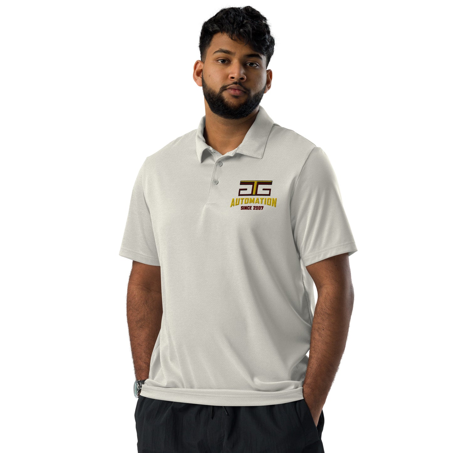 GTG Automation adidas space-dyed polo