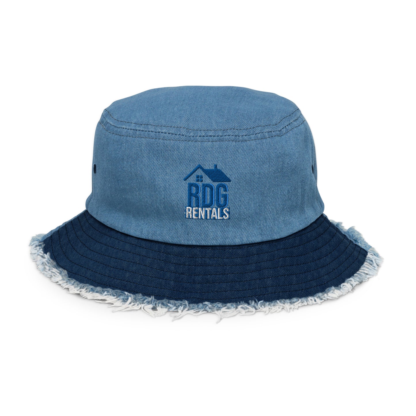 RDG Distressed denim bucket hat